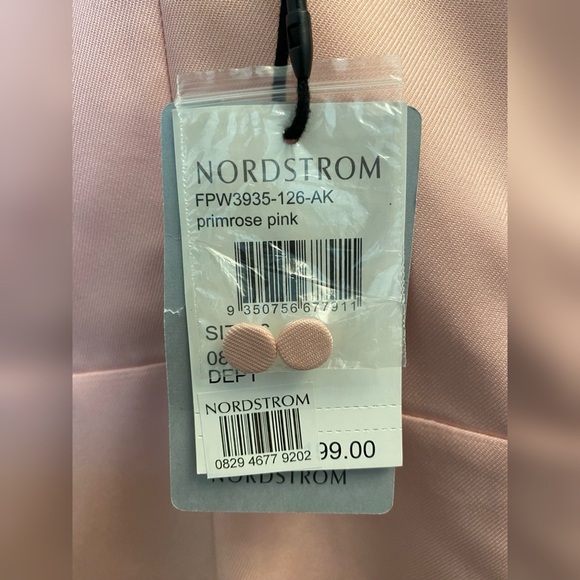 Fame and Partners Peach Bodycon Maxi Dress Button Down Sweetheart Neckline - Picture 5 of 8